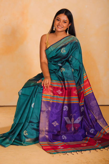 TURKISH BLUE KATAAN SILK