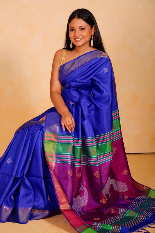 ROYAL BLUE KATAAN SILK