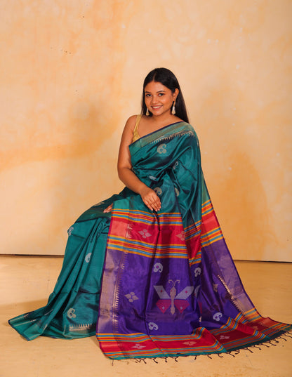 TURKISH BLUE KATAAN SILK