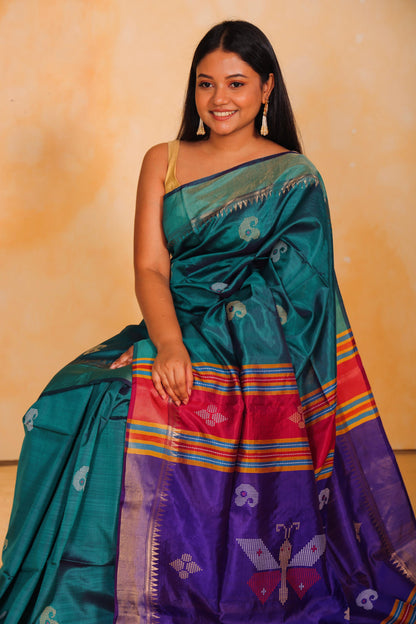 TURKISH BLUE KATAAN SILK