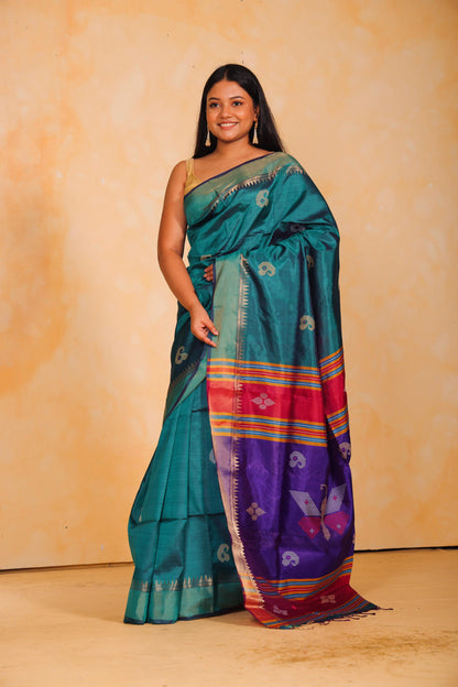 TURKISH BLUE KATAAN SILK